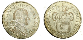 TORINO. Vittorio Amedeo III (1773-1798) 20 soldi 1795. Busto a ds. R/ Stemma coronato. MIR 990b; Mont. 372 MI (g. 5,65) SPL