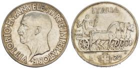 Regno d'Italia. Vittorio Emanuele III (1900-1943). 20 Lire 1936 "Impero". Ag. Contorno del primo tipo. Ag. Rara. SPL