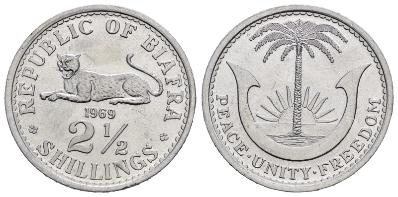 BIAFRA. 2,5 Shillings 1969. Al. qFDC