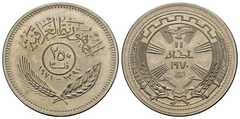 IRAQ. 250 Fils 1971. Ni. Proof