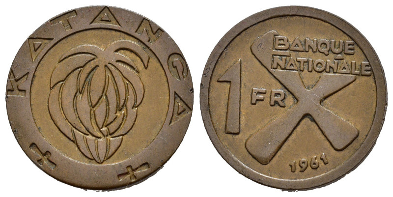 KATANGA. 1 Franc 1961. BB+