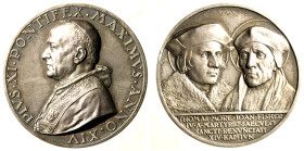 ROMA. Pio XI (1922-1939) Medaglia A/ XIV per le "Canonizzazioni del 1935". (44 mm) (opus: Mistruzzi) Busto a sn. R/ Busti frontali dei due martiri ing...