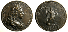 Medaglie Italiane. NAPOLI. Filippo V di Spagna (1700-1707) Medaglia 1701 per la pacificazione delle Due Sicilie dopo la congiura del Principe di Macch...