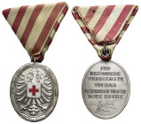 Medaglie Estere – Austria – Repubblica – Croce Rossa – II Classe Argento. Medaglia portativa con appiccagnolo ed anello al Merito "Per servizi special...