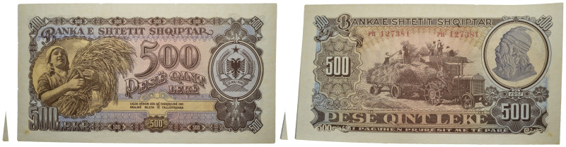 Banconote Estere – Albania – Repubblica Socialista – 500 Leke 1957. Conservazion...