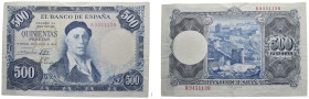 Banconote Estere – Spagna – 500 Pesetas 1954. BB. P.148a.