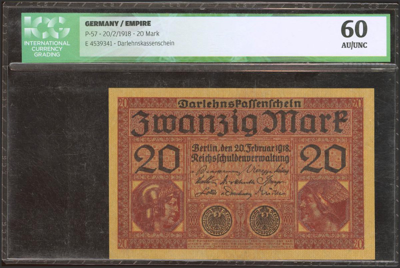 GERMANY. 20 Mark. 20 February 1918. (Pick: 57). ICG60.