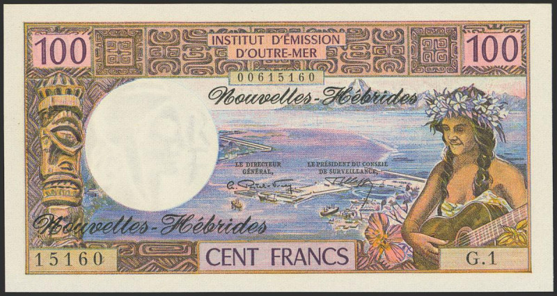 NEW HEBRIDES. 100 Francs. 1970. (Pick: 18a). Uncirculated.