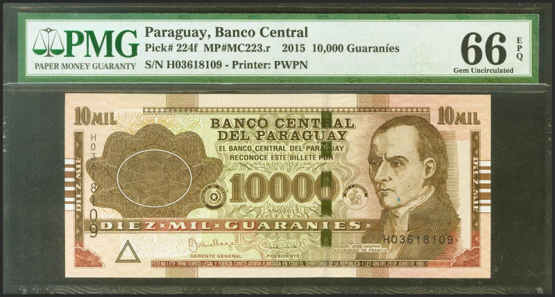 PARAGUAY. 10000 Guaranies. 2004. (Pick: 224f). PMG66EPQ.