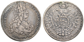 Münzen des Römisch Deutschen Reiches
 Taler, 1713, Karl VI., Graz, Dav. 1039, Hksp., wellig, ss.