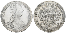 Münzen des Römisch Deutschen Reiches
 Taler, 1765, Maria Theresia, Günzburg, Herinek 592, Eypeltauer 76/3, gereinigt, ss.