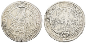 Deutschland bis 1800 Sachsen Albertinische Linie Kurfürstentum
 Taler, 1609, Christian II., mit Georg I. und August, Schnee 767, Dav. 7566, Rf., Kr.,...