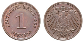 Kleinmünzen 1871-1922
 1 Pfennig, 1892, E, st. J. 10