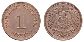 Kleinmünzen 1871-1922
 1 Pfennig, 1892, F, st. J. 10