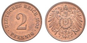 Kleinmünzen 1871-1922
 2 Pfennig, 1905, J, st. J. 11