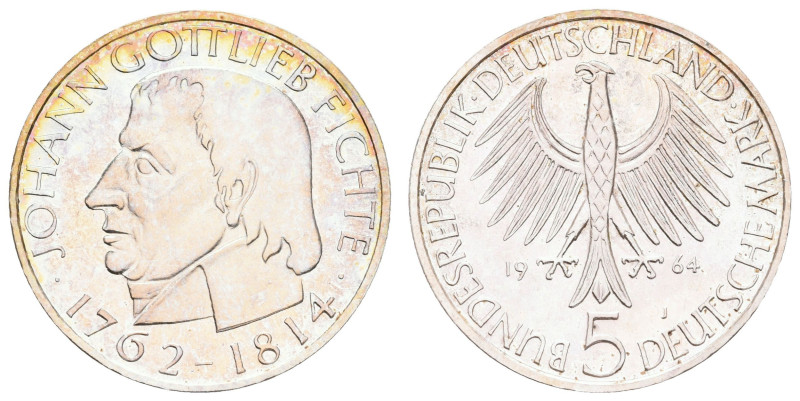 Bundesrepublik Deutschland
 5 Mark, 1964, Fichte, PP. J. 393