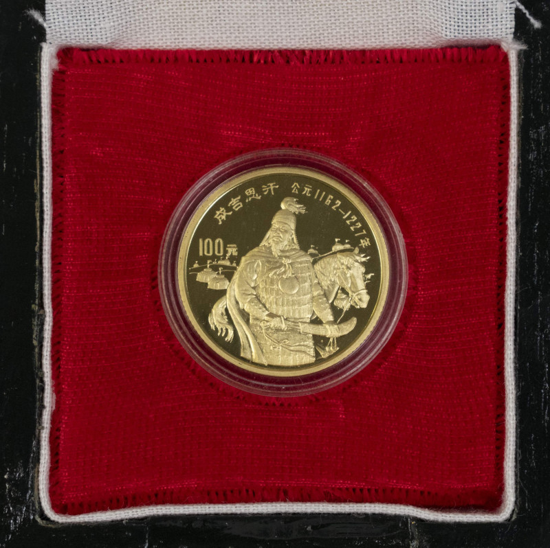 Europa und Übersee China Volksrepublik
 100 Yuan, Gold, 1989, Dschingis Khan, F...