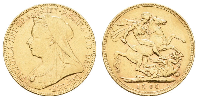 Europa und Übersee Grossbritannien
 Sovereign, 1900, Victoria, Fb. 396, kl. Rf....