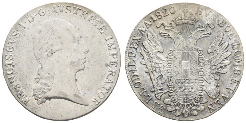 Europa und Übersee Österreich bis 1918
 Taler, 1820, Franz I., Wien, J. 190, ss...