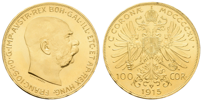 Europa und Übersee Österreich bis 1918
 100 Kronen, Gold, 1915, Franz Joseph I....