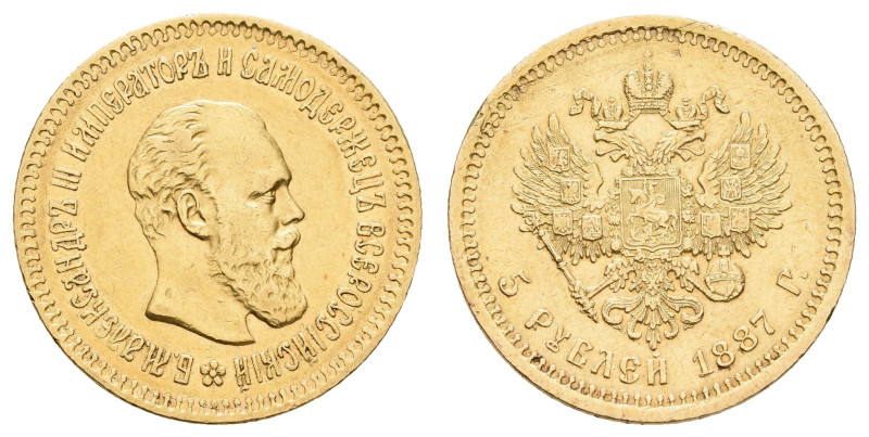 Europa und Übersee Russland Kaiserreich bis 1917
 5 Rubel, Gold, 1887, Alexande...