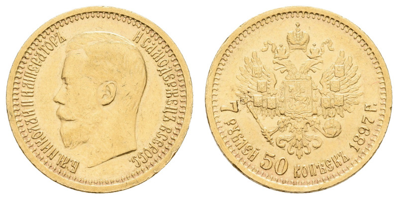 Europa und Übersee Russland Kaiserreich bis 1917
 7 1/2 Rubel, Gold, 1897, Niko...