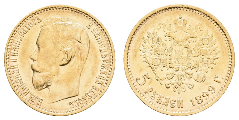 Europa und Übersee Russland Kaiserreich bis 1917
 5 Rubel, Gold, 1899, Nikolaus...