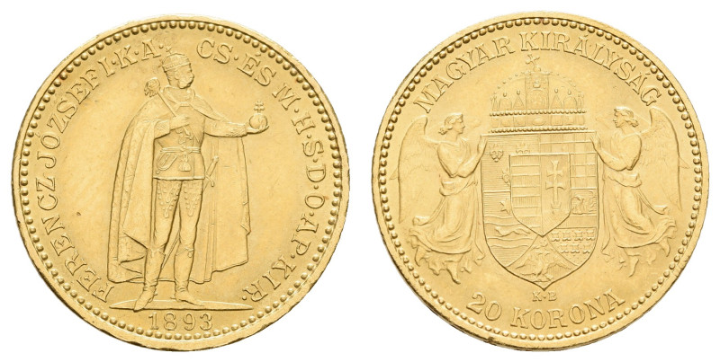 Europa und Übersee Ungarn
 20 Kronen, Gold, 1902, Franz Joseph I., kl. Rf., kl....