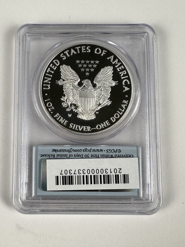 Europa und Übersee USA
 1 Dollar, 2013, W, Silver Eagle, PCGS PR70 DCAM