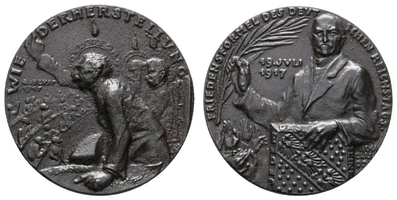 Medaillen Medaillen Karl Goetz
 Geschwärzte Eisengussmedaille (57,6mm, 66,45g),...