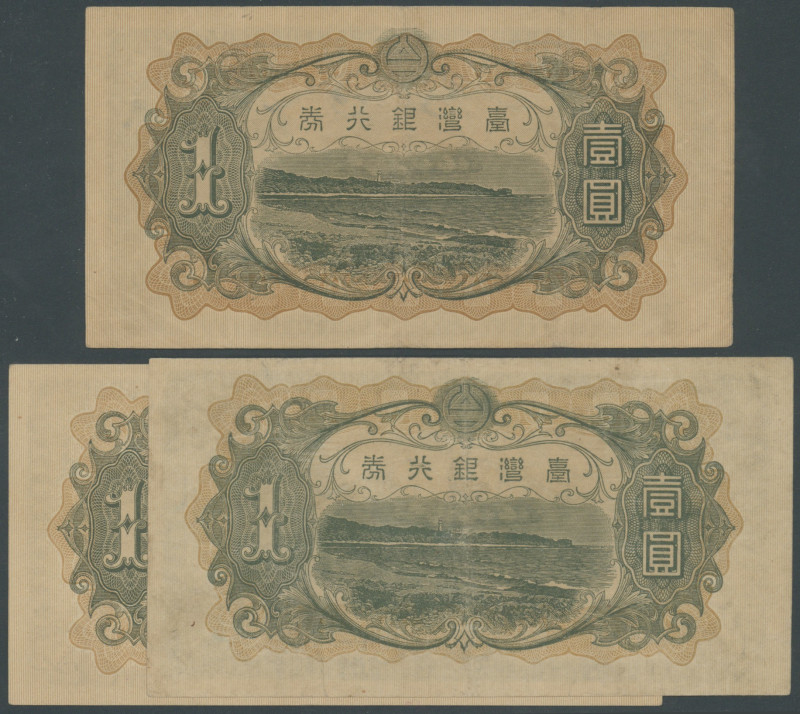 Banknoten Banknoten Asien
 China, Bank of Taiwan, 1 Yen o. D. (1933 & 1944), mi...