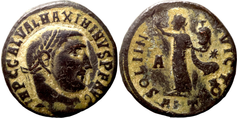 Maximinus II 311 A.D. AE Follis. .

20mm 4,00g

Artificial sand patina