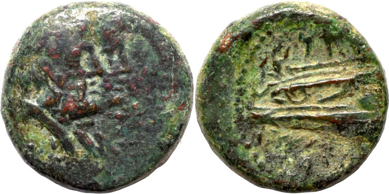 Greek coin 1-4 century Bronze

15mm 3,30g