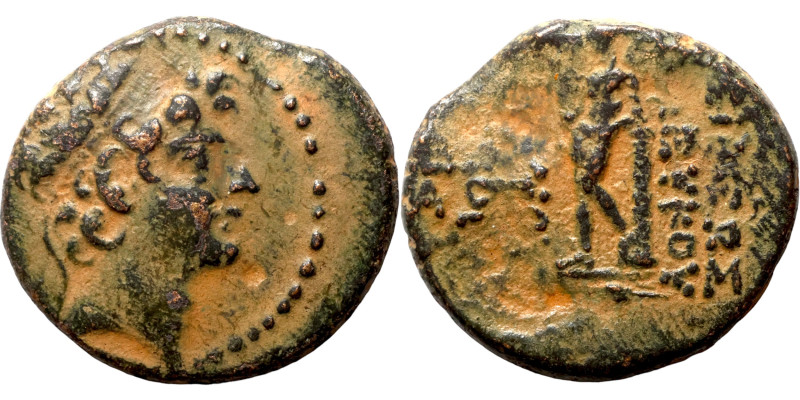 Greek coin 1-4 century Bronze

19mm 5,50g

Artificial sand patina