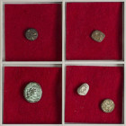 Ancient Greece

Lote 5 monedas Pequeños bronces. AE. 2 identificadas: AIOLIS: Cabeza de Atenea con casco corintio Se-4204; NAGIDOS: Cabeza de Afrodi...