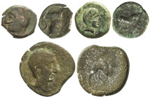 Celtiberian Coins

Lote 3 monedas Semis (2) y As. 180 a.C. CASTULO (CAZLONA, Jaén). AE. Uno de los semis arte barbaro. A EXAMINAR. Tipo AB-695, 711,...