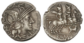 Roman Coins

Republic

Denario. 146 a.C. ANTESTIA. Caius Antestius. Anv.: Cabeza de Roma a derecha, detrás C. AN(TESTI), delante X. Rev.: Dióscuro...