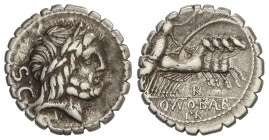 Roman Coins

Republic

Denario. 83-82 a.C. ANTONIA. Q. Antonius Balbus. Anv.: Cabeza laureada de Júpiter a derecha. Rev.: Victoria en cuadriga a d...