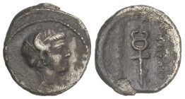 Roman Coins

Republic

Denario. 69 a.C. PLAETORIA. M. Plaetorius M.f. Cestianus. Anv.: Cabeza de Bonus Eventus joven a derecha. Rev.: Caduceo alad...
