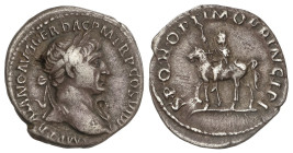Roman Coins

Empire

Denario. 112-113 d.C. TRAJANO. Anv.: IMP. TRAIANO AVG. GER. DAC. P.M. TR. P. COS. VI PP. Busto laureado a derecha. Rev.: S.P....