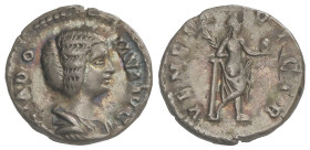 Roman Coins

Empire

Denario. 193-197 d.C. JULIA DOMNA. Anv.: IVLIA DOMNA AVG. Busto drapeado. Rev.: VENERI VICTR. Venus en pie con palma y manzan...