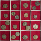 Roman Coins

Empire

Lote 21 cobres. AE. Todos cobres del bajo imperio. Diferentes emperadores: Majencio, Teodosio, Magno Máximo, Constantino, Gal...