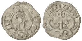 Medieval Coins

Kingdom of Navarra

Dinero. SANCHO VI. Anv.: SANCIVS REX. Efigie a izquierda. Rev.: NAVARA en arco sobre árbol superado de cruz a ...
