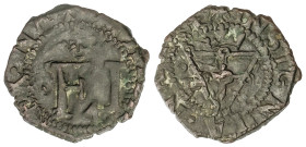 Spanish Monarchy

Philip IV

4 Cornados. PAMPLONA. 3,68 grs. Algunos autores consideran que estas monedas con escudo triangular pertenecen a Felip...