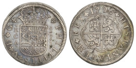 Spanish Monarchy

Philip V

1 Real. 1726. CUENCA. J.J. 2,55 grs. AC-352. MBC+.