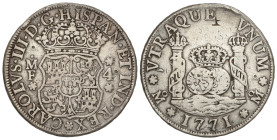 Spanish Monarchy

Charles III

4 Reales. 1771. MÉXICO. M.F. 13,24 grs. Columnario. Resello chino. (Probablemente descolgada). MUY ESCASA. AC-884. ...