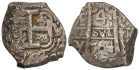 Spanish Monarchy

Charles III

4 Reales. 1764. POTOSÍ. V.(Y). 13,35 grs. Doble fecha visible. AC-908. MBC.