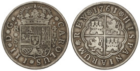 Spanish Monarchy

Charles III

4 Reales. 1761. SEVILLA. J.V. 12,87 grs. AC-977. MBC.