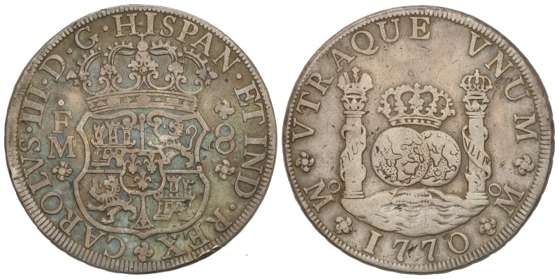 Spanish Monarchy

Charles III

8 Reales. 1770. MÉXICO. F.M. 26,47 grs. Colum...