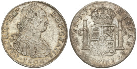 Spanish Monarchy

Charles IV

8 Reales. 1806. LIMA. J.P. 27,12 grs. (Golpecitos). Pátina. AC-926. MBC.
